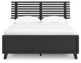 Danziar Black Full Slat Panel Platform Bed, Dresser and Mirror (Online Special Price) - Ornate Home