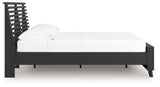 Danziar Black Full Slat Panel Platform Bed, Dresser and Mirror (Online Special Price) - Ornate Home