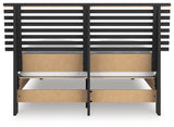 Danziar Black Full Slat Panel Platform Bed, Dresser and Mirror (Online Special Price) - Ornate Home