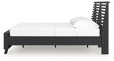 Danziar Black Full Slat Panel Platform Bed, Dresser and Mirror (Online Special Price) - Ornate Home