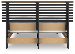 Danziar Black Full Slat Panel Platform Bed, Dresser and Mirror - Ornate Home