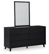 Danziar Black King Panel Bedroom Set with Dresser, Mirror and Nightstand (Online Special Price) - Ornate Home