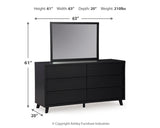 Danziar Black King Panel Bedroom Set with Dresser, Mirror and Nightstand - Ornate Home