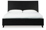 Danziar Black King Panel Bedroom Set with Dresser, Mirror and Nightstand - Ornate Home