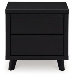 Danziar Black King Panel Bedroom Set with Dresser, Mirror and Nightstand - Ornate Home