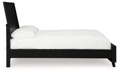 Danziar Black King Panel Bedroom Set with Dresser and Nightstand - Ornate Home