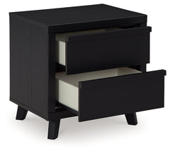 Danziar Black King Panel Bedroom Set with Dresser and Nightstand - Ornate Home