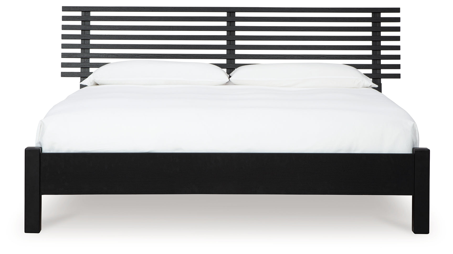 Danziar Black King Slat Panel Bed, Dresser, Mirror and Nightstand (Online Special Price) - Ornate Home