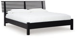 Danziar Black King Slat Panel Bed, Dresser, Mirror and Nightstand (Online Special Price) - Ornate Home