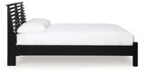 Danziar Black King Slat Panel Bed, Dresser, Mirror and Nightstand (Online Special Price) - Ornate Home