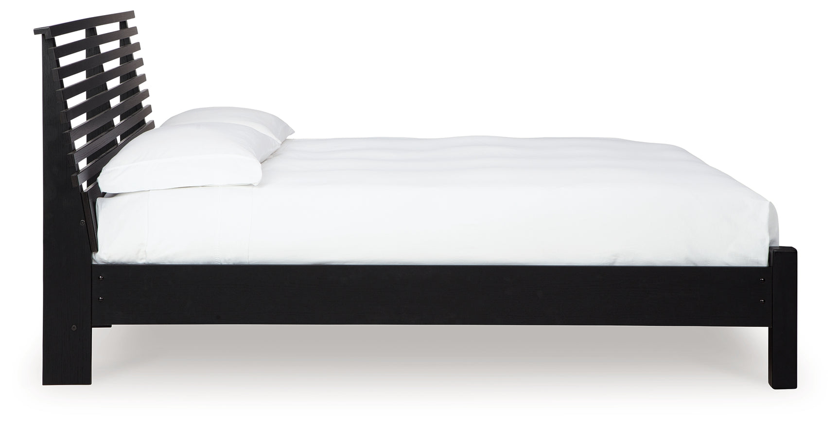 Danziar Black King Slat Panel Bed, Dresser, Mirror and Nightstand (Online Special Price) - Ornate Home