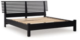 Danziar Black King Slat Panel Bed, Dresser, Mirror and Nightstand (Online Special Price) - Ornate Home