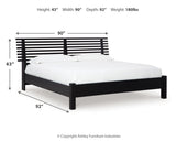 Danziar Black King Slat Panel Bed, Dresser, Mirror and Nightstand (Online Special Price) - Ornate Home