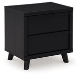 Danziar Black King Slat Panel Bed, Dresser, Mirror and Nightstand (Online Special Price) - Ornate Home
