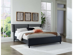 Danziar Black King Slat Panel Bed (Online Special Price) - Ornate Home