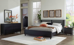 Danziar Black King Slat Panel Bed - Ornate Home