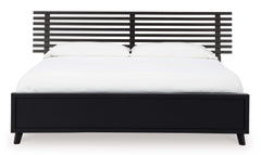 Danziar Black King Slat Panel Bed - Ornate Home