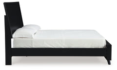 Danziar Black Queen Bedroom Set with Dresser, Mirror, Chest and Nightstand - Ornate Home