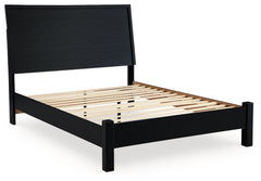Danziar Black Queen Panel Bed, Dresser and Mirror - Ornate Home