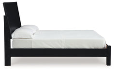 Danziar Black Queen Panel Bed, Dresser and Mirror - Ornate Home
