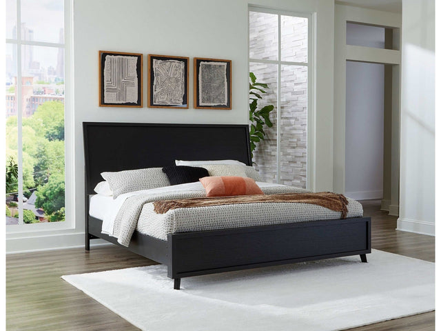Danziar Black Queen Panel Bed - Ornate Home
