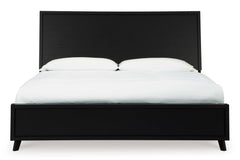 Danziar Black Queen Panel Bed - Ornate Home