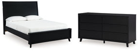Danziar Black Queen Panel Bed and Dresser (Online Special Price) - Ornate Home