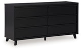 Danziar Black Queen Panel Bed and Dresser (Online Special Price) - Ornate Home