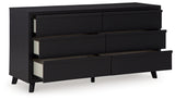 Danziar Black Queen Panel Bed and Dresser (Online Special Price) - Ornate Home