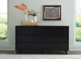 Danziar Black Queen Panel Bed and Dresser (Online Special Price) - Ornate Home