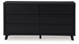 Danziar Black Queen Panel Bed and Dresser - Ornate Home