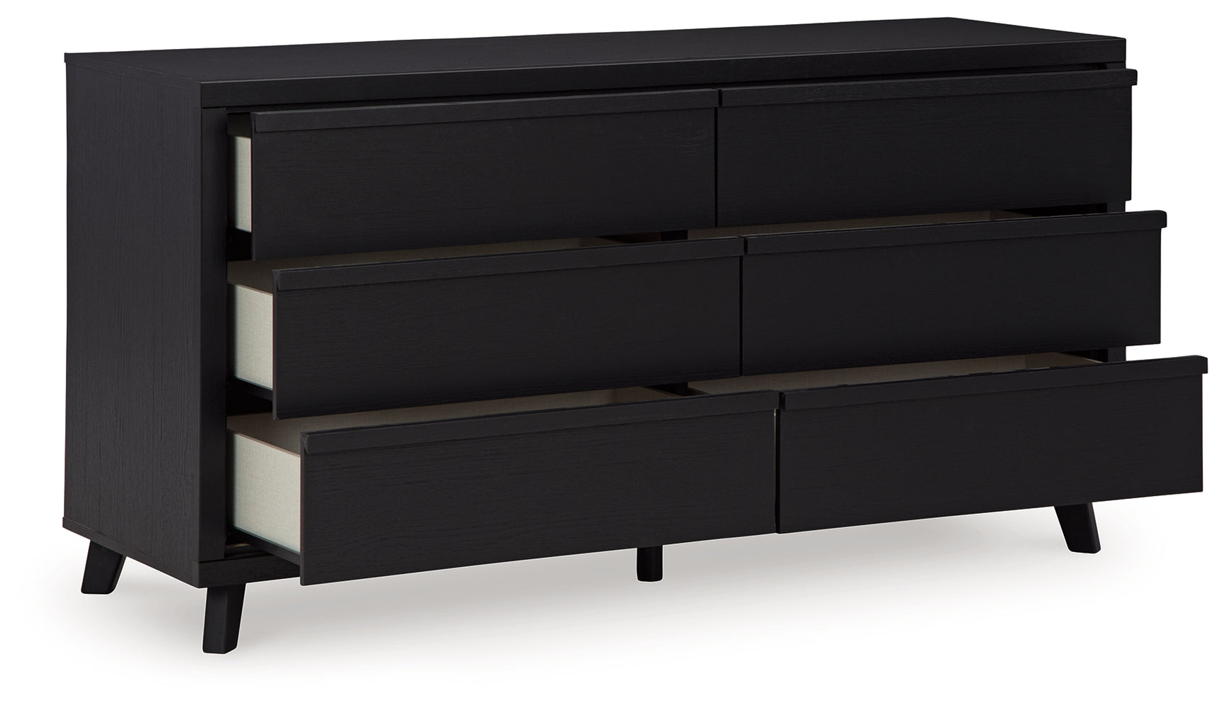 Danziar Black Queen Panel Bed and Dresser - Ornate Home