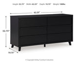 Danziar Black Queen Panel Bed and Dresser - Ornate Home