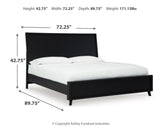Danziar Black Queen Panel Bed and Dresser - Ornate Home