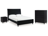 Danziar Black Queen Panel Bedroom Set with Chest and Nightstand (Online Special Price) - Ornate Home