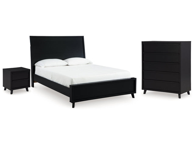 Danziar Black Queen Panel Bedroom Set with Chest and Nightstand (Online Special Price) - Ornate Home