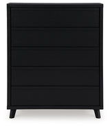 Danziar Black Queen Panel Bedroom Set with Chest and Nightstand (Online Special Price) - Ornate Home
