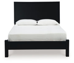 Danziar Black Queen Panel Bedroom Set with Dresser and Mirror - Ornate Home