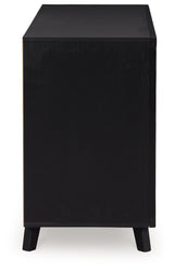 Danziar Black Queen Panel Bedroom Set with Dresser and Nightstand - Ornate Home