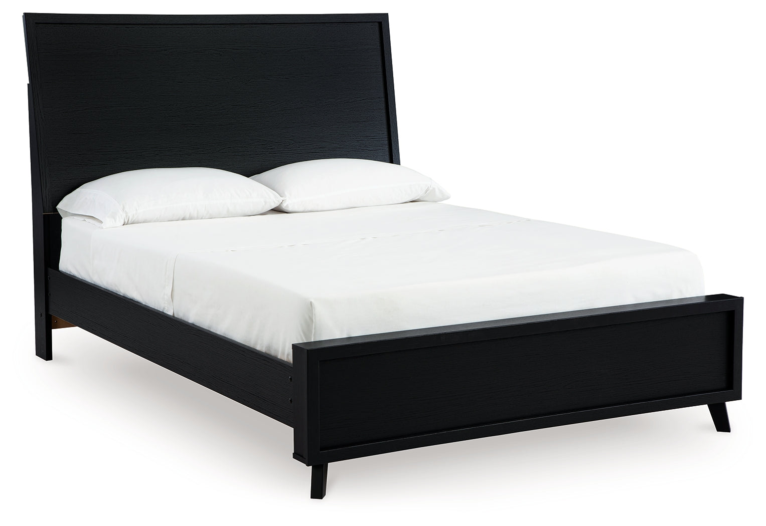 Danziar Black Queen Panel Platform Bed, Dresser and Mirror - Ornate Home