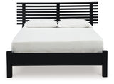 Danziar Black Queen Slat Panel Bed, Dresser and Mirror (Online Special Price) - Ornate Home