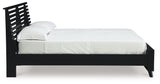 Danziar Black Queen Slat Panel Platform Bed, Dresser and Mirror (Online Special Price) - Ornate Home