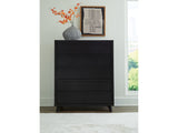 Danziar Black Wide Chest of Drawers (Online Special Price) - Ornate Home