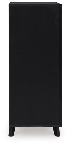 Danziar Black Wide Chest of Drawers - Ornate Home