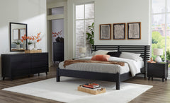 Danziar Black Wide Chest of Drawers - Ornate Home
