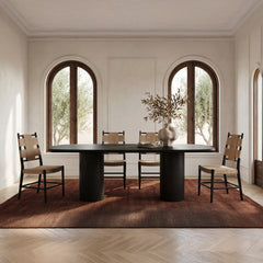 Daphne Black Large Dining Table - Ornate Home
