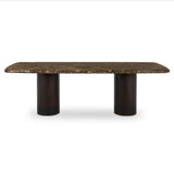 Daphne Dark Emperador Marble Large Dining Table - Ornate Home