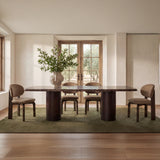 Daphne Dark Emperador Marble Large Dining Table - Ornate Home