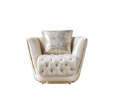 Daphne Ivory Velvet Chair - Ornate Home