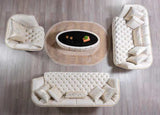 Daphne Ivory Velvet Coffee Table - Ornate Home